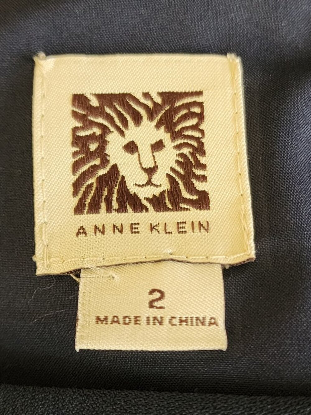 Quiet Luxury Anne Klein Navy Fit Flare Square Neck Dress 3/4 Sleeve Size 2 - Picture 4 of 16